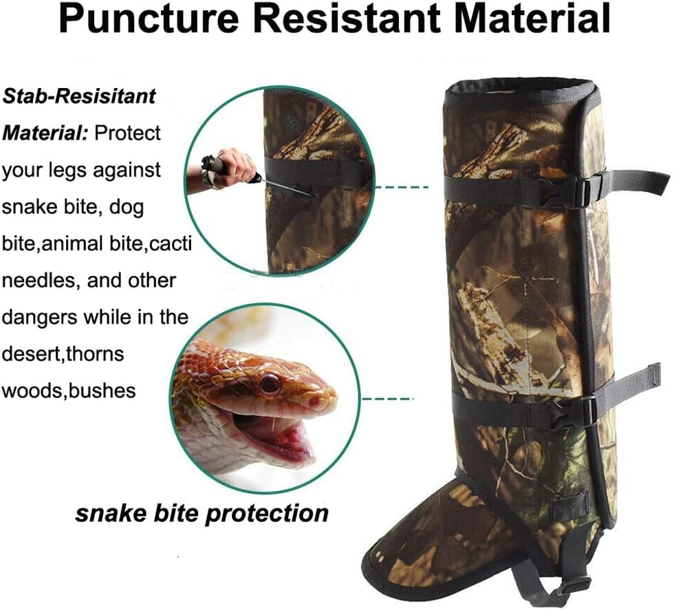 ROCKPUTTEE Snake Guardz Gaiters Snake Shield Protects Against Anti-Snake Bites Rattlesnakes Waterproof for Hunting, Camping, Hiking, Outdoors