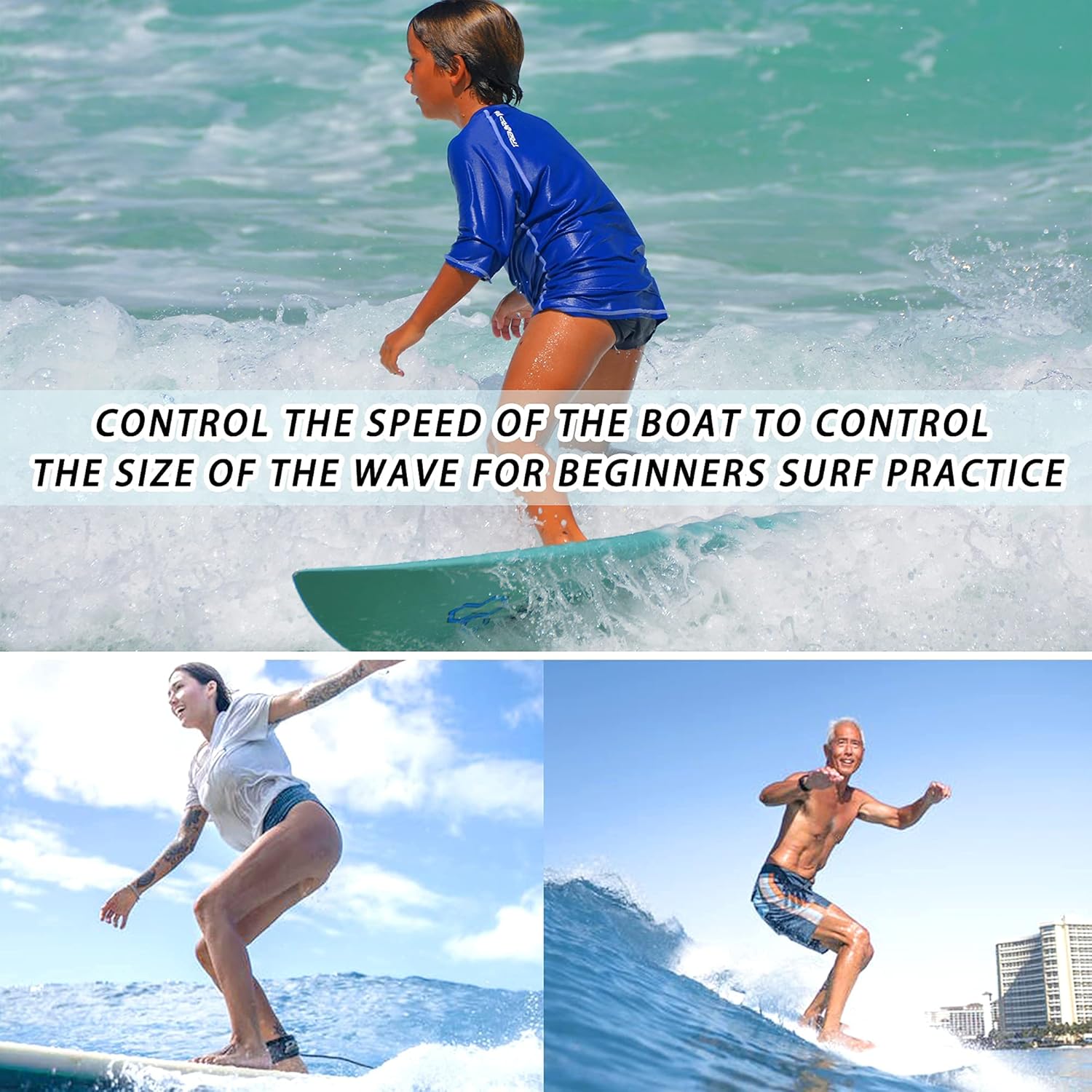 Olasoceanicas Wake Shaper,Wakesurf Surfing Wake Equipment with Suction Cups Held on Strong