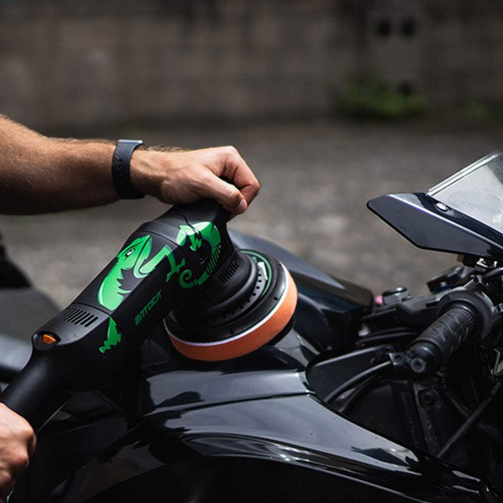 BATOCA Dual Action Polisher, 6 Inches and 700w Random Orbital Car Buffer Polisher, 6 Variable Speed DA Polisher with Foam/Wool Pads, Polish Bonnet