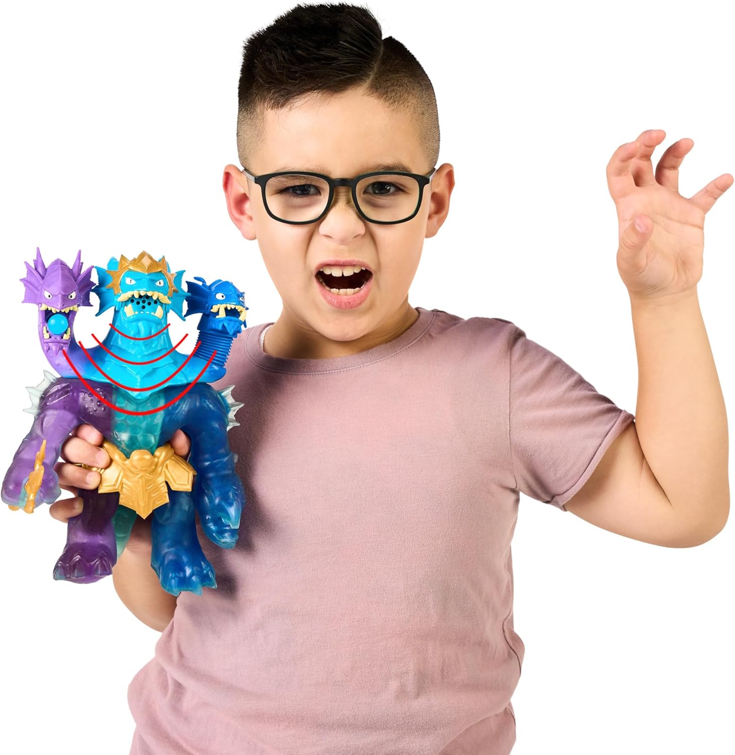 Heroes of Goo Jit Zu Deep Goo Sea King Hydra Figure with Triple Attack 3 in 1 Goo Power. Plus Light and Sound Battle Action!