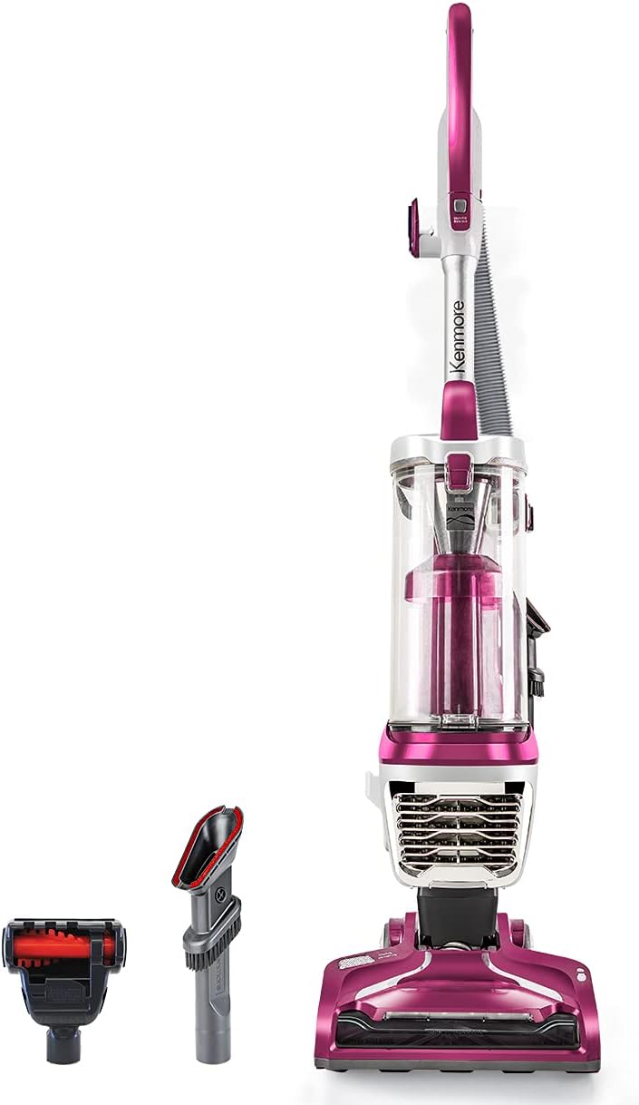 Kenmore DU2001 Bagless Upright Vacuum Carpet Cleaner with 2-Motor System, XL Dust Cup, 3-in-1 Combination Tool, Yellow