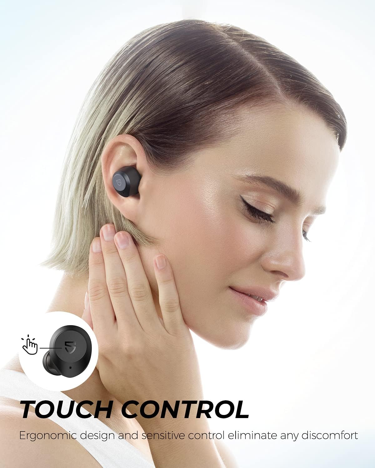 SoundPEATS T2 Wireless Earbuds Hybrid Active Noise Canceling Bluetooth 5.1 Headphones in-Ear ANC Wireless Earphones with Transparency Mode