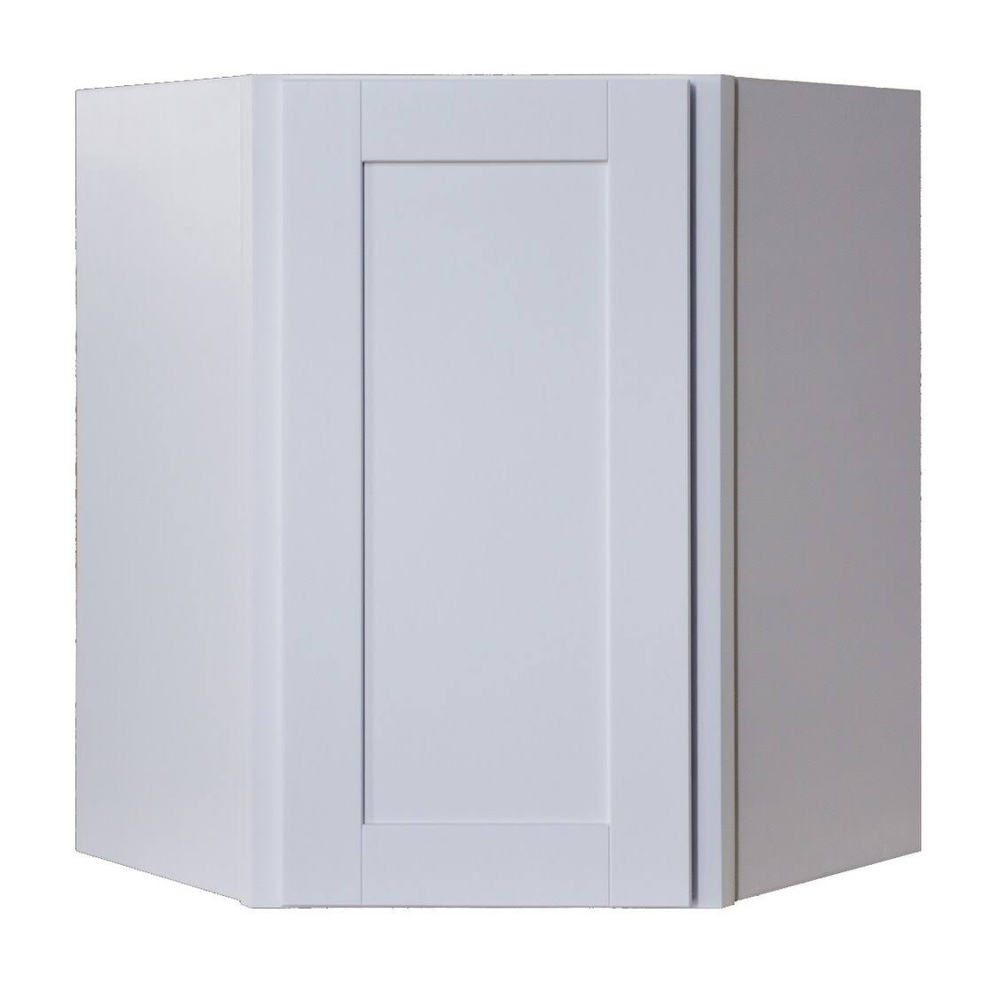 Sunny Wood SHW2430DC-A Shaker Hill 24x22 x 30x22 Diagonal Corner Wall Cabinet Designer White
