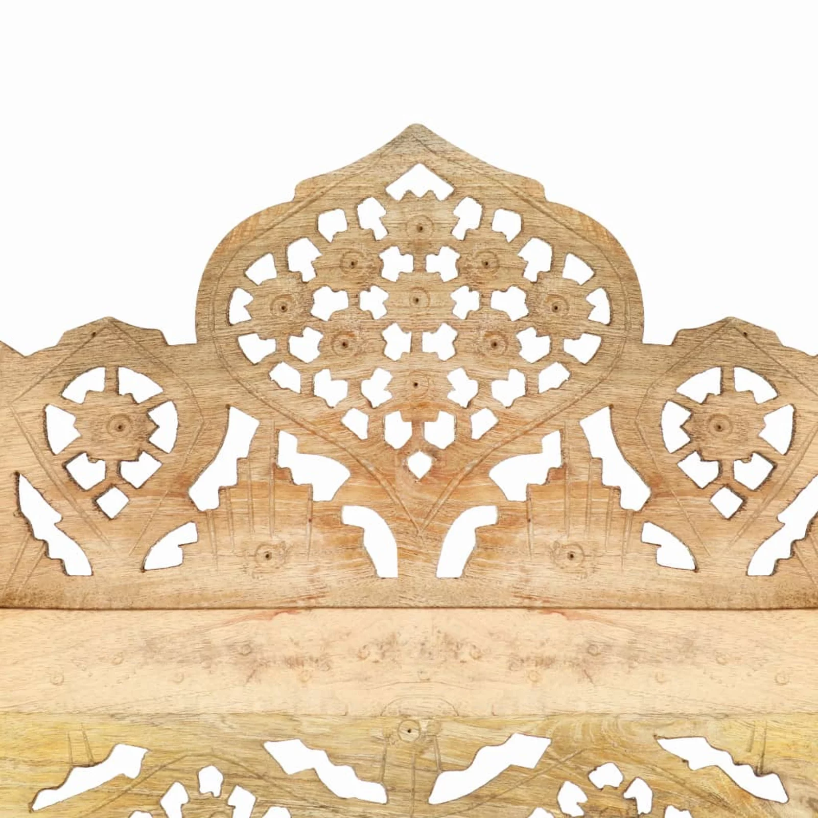 moobody Hand Carved 3-Panel Room Divider Freestanding Room Partition Panel Folding Screen Mango Wood for Bedroom, Bathroom, Living Room, Dining Room