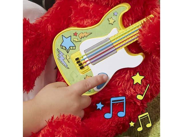 Sesame Street Rock and Rhyme Elmo Talking, Singing 14-inch Plush Toy for Toddlers, Kids 18 Months u0026 Up