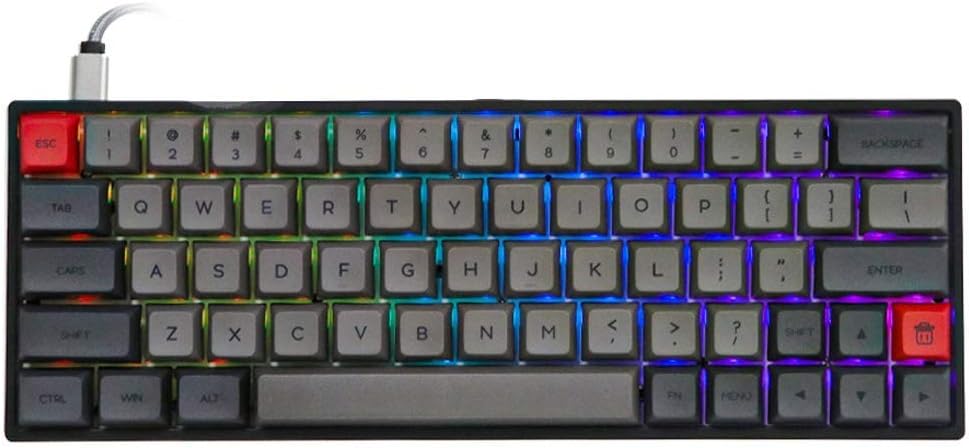 EPOMAKER SKYLOONG SK64 64 Keys Wired Hot Swappable Mechanical Keyboard with RGB Backlit, PBT Keycaps, Arrow Keys for Win/Mac/Gaming