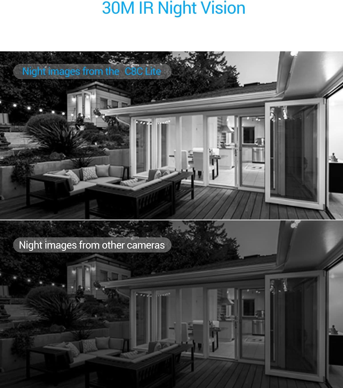EZVIZ Security Outdoor PT Camera, 1080P, 360° Rotation View, 100ft Night Vision, Pan/Tilt/Digital Zoom, H.265 Video Compression, Waterproof