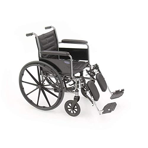 Invacare Tracer EX2 Wheelchair for Adults Standard Folding 18 Inch Seat Legrests & Full Arms