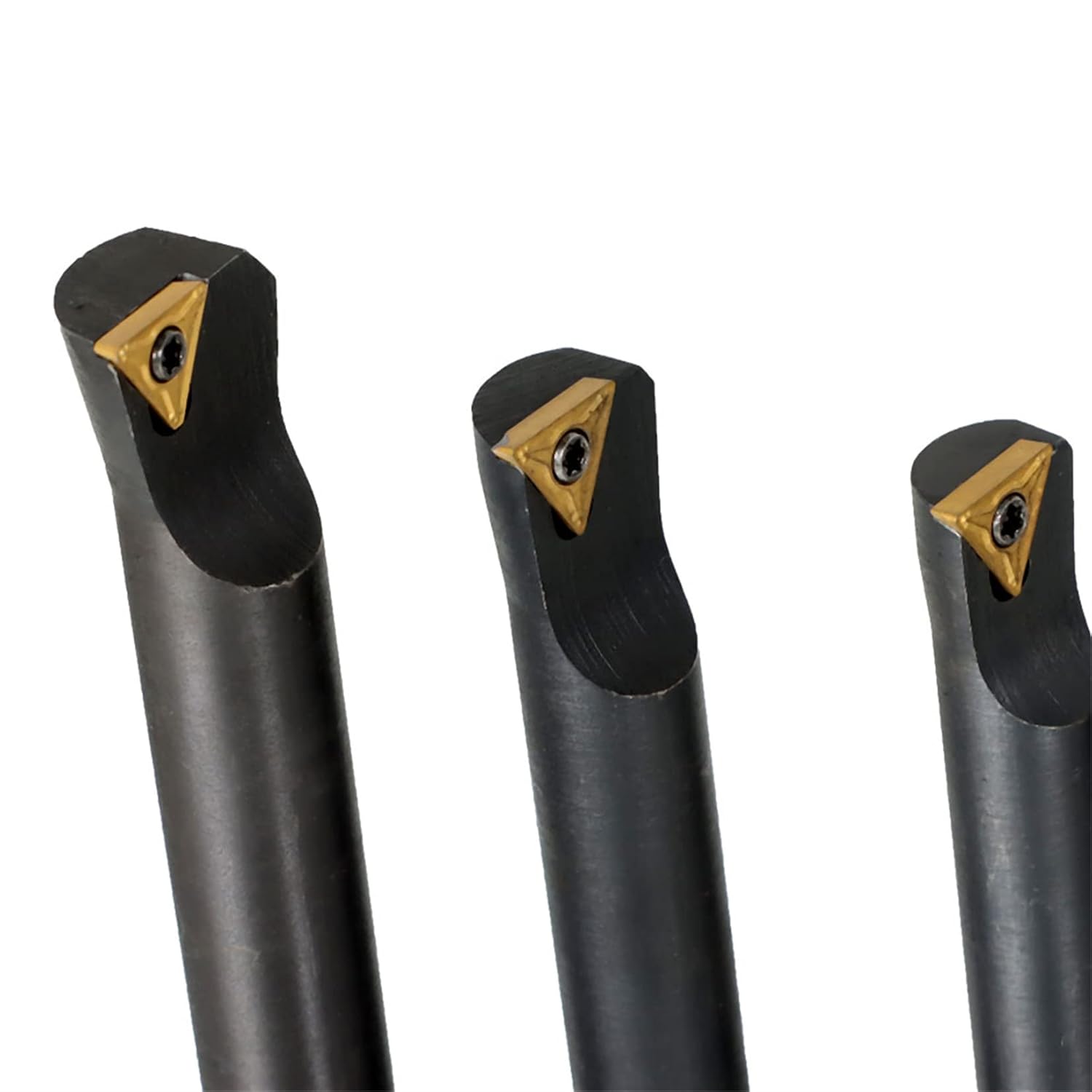 findmall 4Pcs 1/2 Shank Boring Bars Set,90 Degree with Indexable Carbide Inserts TCMT21.51(TCMT110204),1-1/4 to 2-1/2Boring Depth,7/16 to 1/2Min Bore
