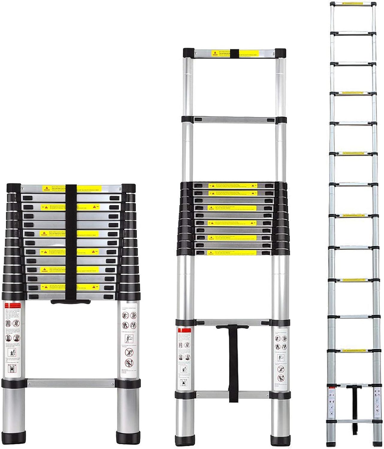 Telescoping Ladder 10.5FT - ARCHOM Aluminum Multi Telescopic Extension Ladder Retraction Portable Lightweight Folding Ladder with EN131 Certified