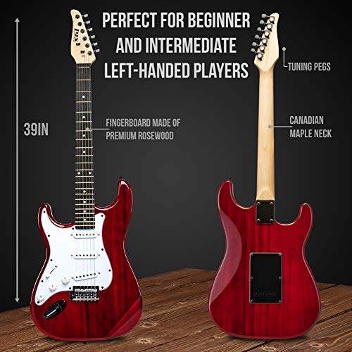 LyxPro Electric Guitar 39" inch Complete Beginner Starter kit Full Size with 20w Amp, Package Includes All Accessories, Digital Tuner, Strings, Picks