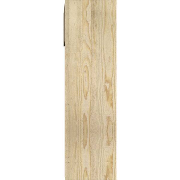 Ekena Millwork BKT0806X28X28WTL05RDF 8x22W x 28x22D x 28x22H Westlake Block Rough Sawn Bracket w/ Offset Brace, Douglas Fir
