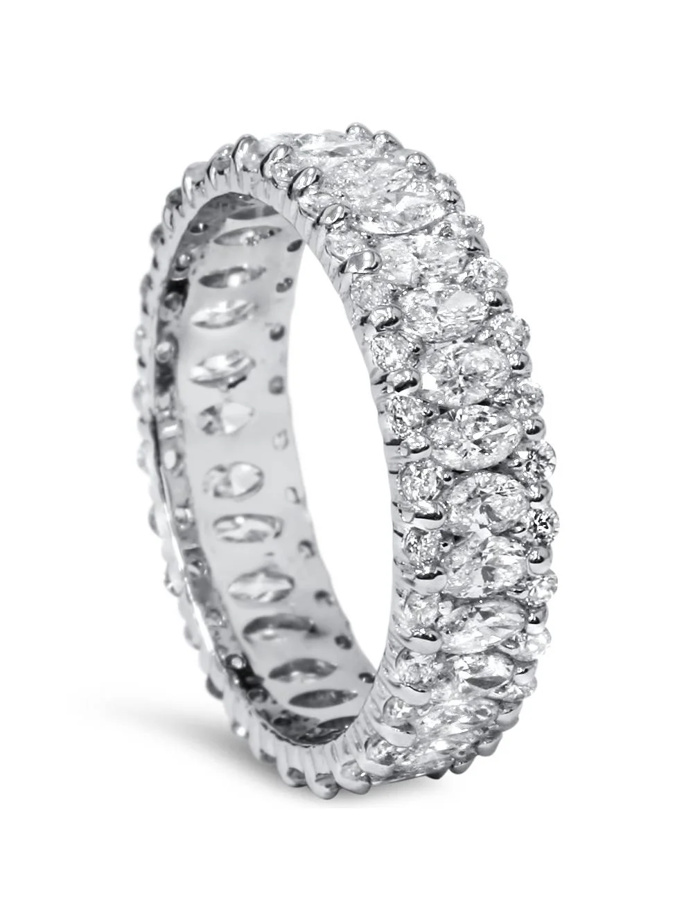 2 5/8ct Marquise Diamond Eternity Ring 14K White Gold
