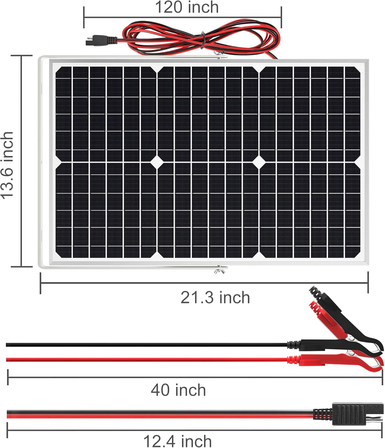 SOLPERK Solar Panel Kit 20W 12V