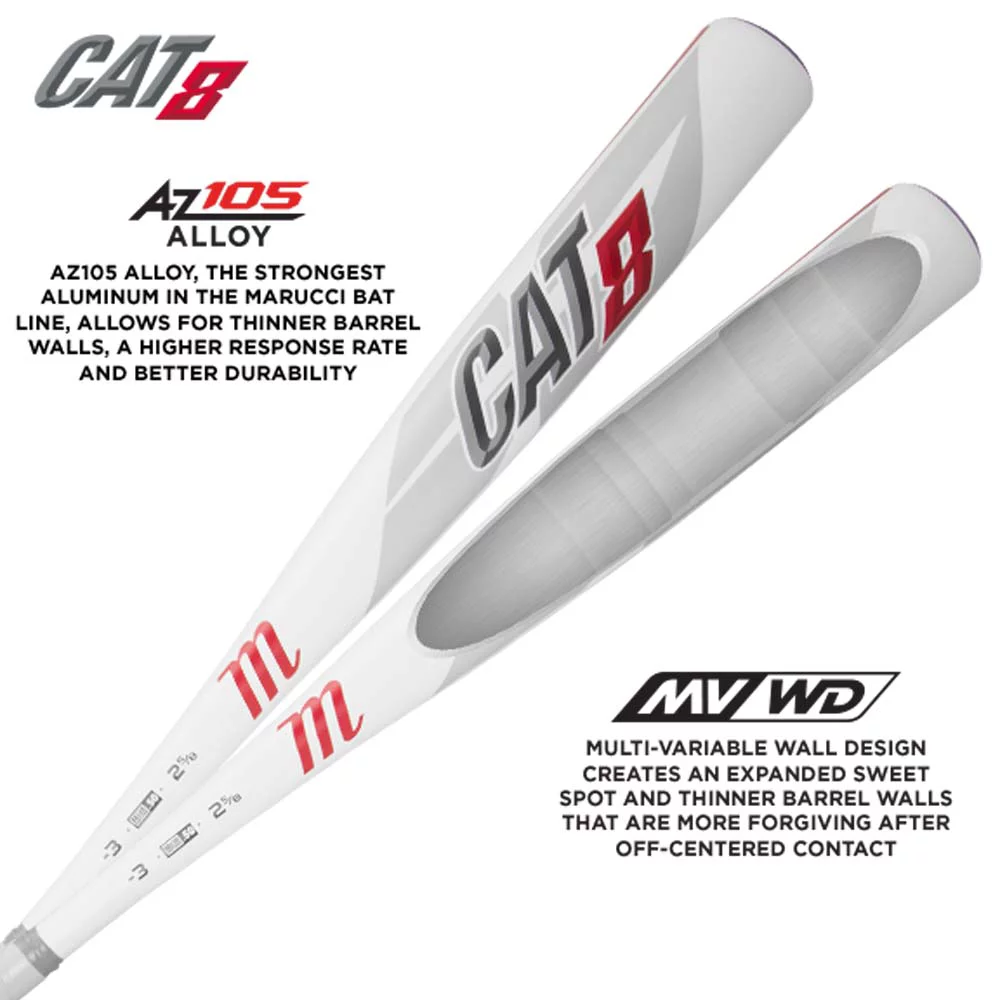 Marucci CAT 8 USSSA Jr Big Barrel Baseball Bat, 28 (-10)