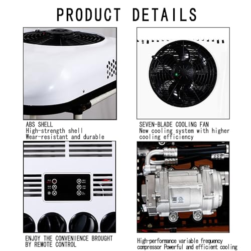 Rv Air Conditioner, Dc Rv Air Conditioner, 12v/24v Rv Rooftop Air Conditioner for Trucks, Motorhomes and Caravans, Efficient Cooling