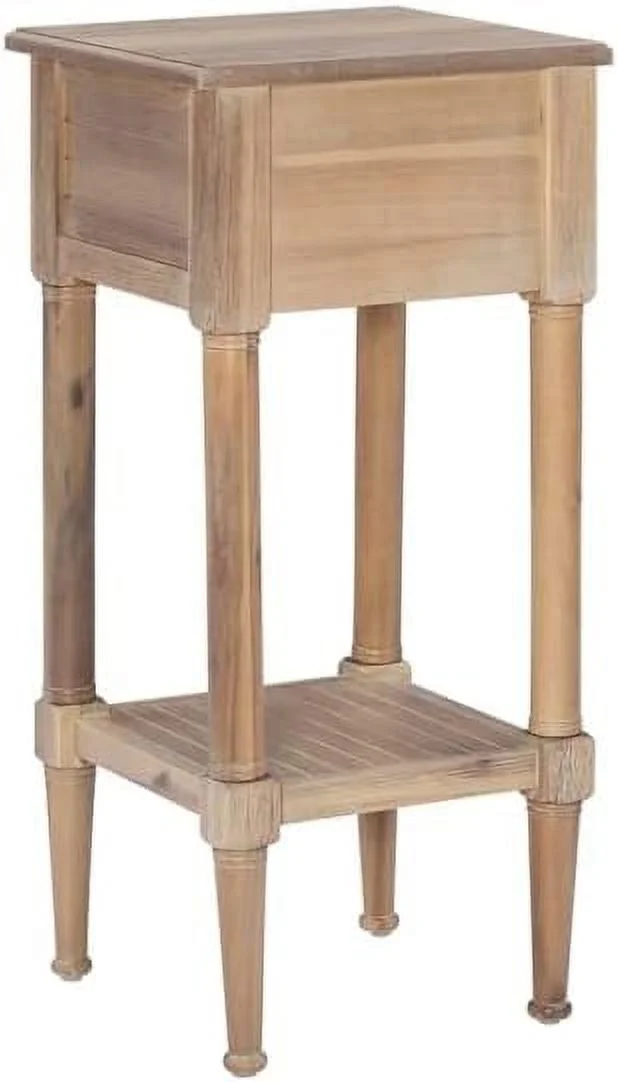 Wood Accent Starfish Coastal Side Table In Natural - Set Of 2