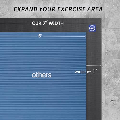 MRO Extra Large Exercise Mat 12'x7'/9'x7'/7'x7'/7'x5'(7mm), High-Density Workout Mats for Home Gym Flooring, Non-Slip, Extra Thick Durable Cardio Mat