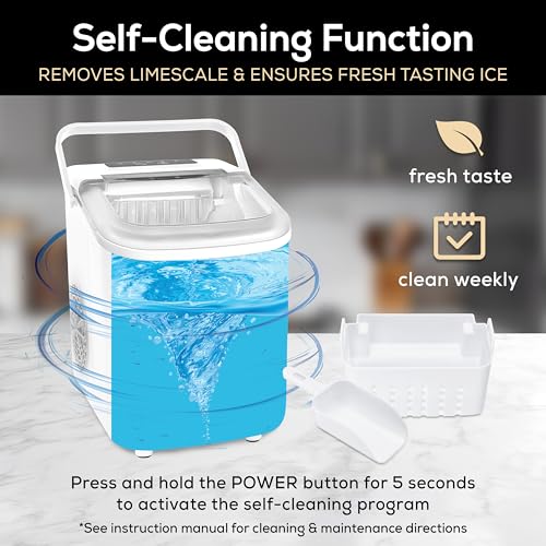 Igloo Electric Countertop Ice Maker Machine - Automatic and Portable - 33 Pounds in 24 Hours - Icecube Maker - Plastic Scoop and Basket