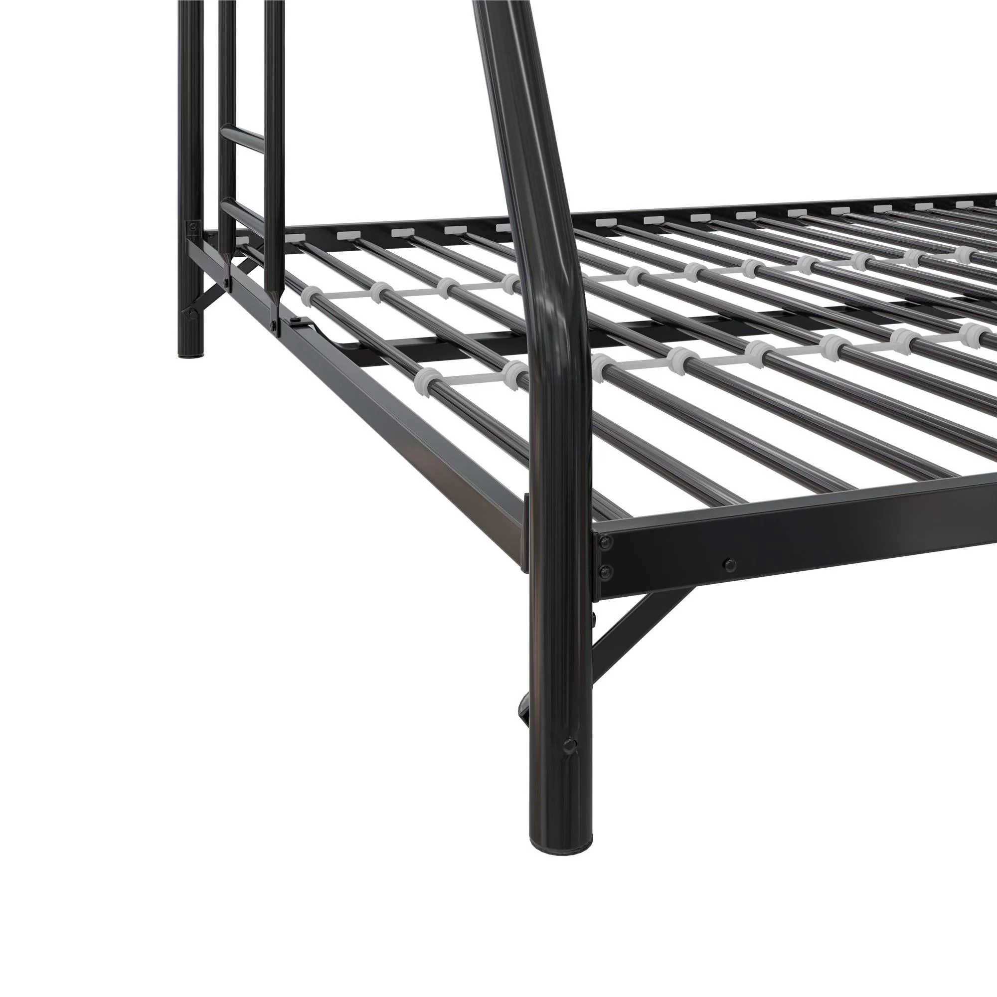 DHP Daven Easy Assembly Twin-over-Full Metal Bunk Bed, Black