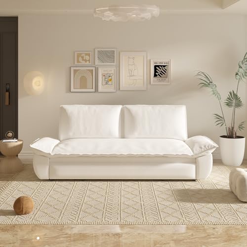 70.1" Futon Sofa Bed Queen Size, Pull Out Bed, 3-in-1 Convertible Sleeper Sofa with 2 Soft Pillows, Modern Velvet Futon Couch for Living Room