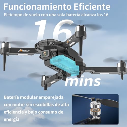 F205 Drone with 2.4" Screen, Brushless Motor FPV Drone with Camera for Adult, Auto-Hover, Gesture Control, 8GB SD Card with Card Reader