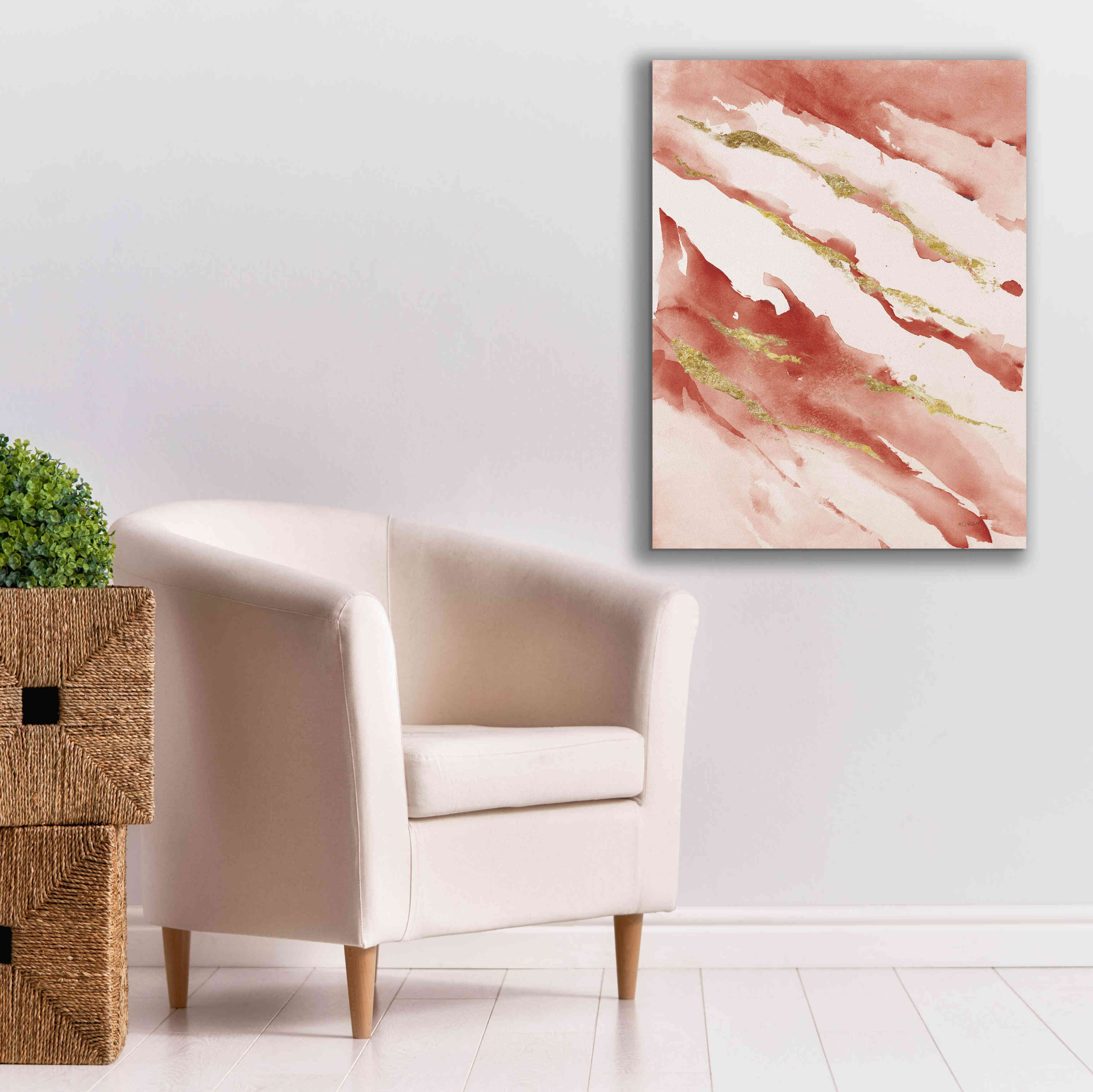 Epic Graffiti 'Drift V2 Red' by Mike Schick, Giclee Canvas Wall Art, 26"x34"