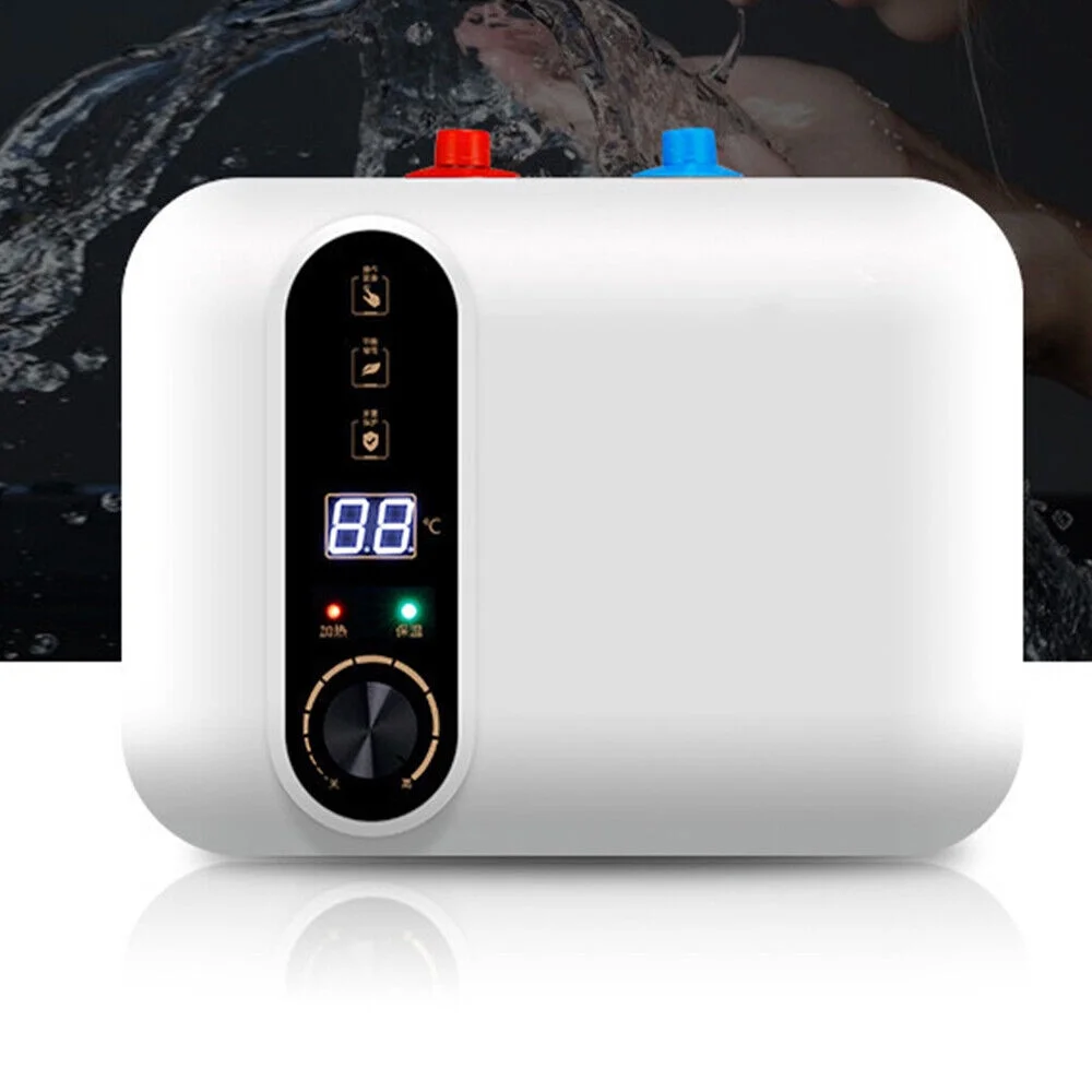 DENSET Instant Electric Hot Water Heater Shower Compact Mini-Tank Storage RV 10L 1500W Electric Hot Water Heater 110V Compact Mini-Tank Storage