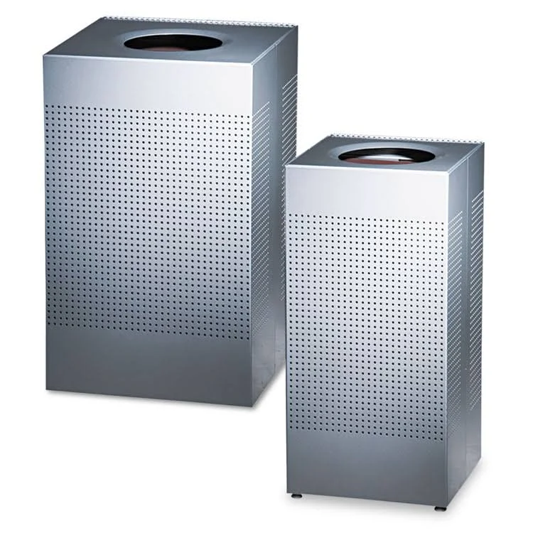 Rubbermaid Half Round Metallic Waste Receptacle