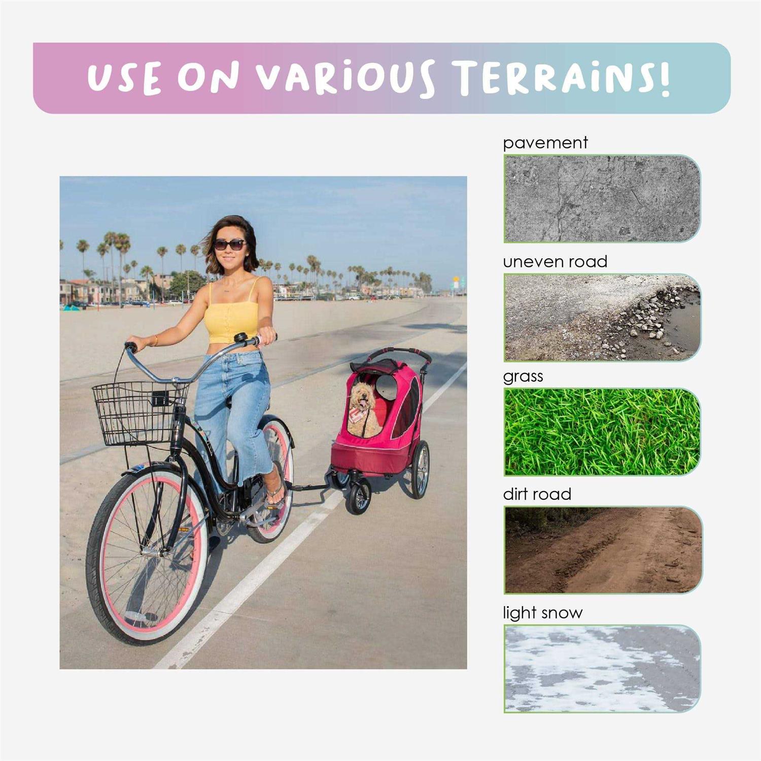 Petique Berry All Terrain Jogger Pet Stroller - Pet Supplies online store