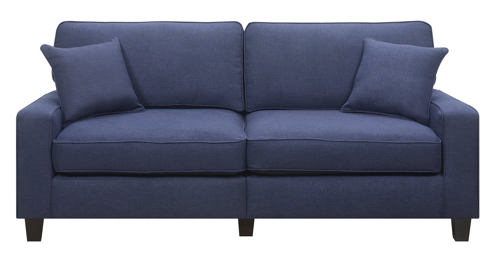 Serta Palisades Modern Track Arm 73-inch Sofa, Navy Blue Fabric