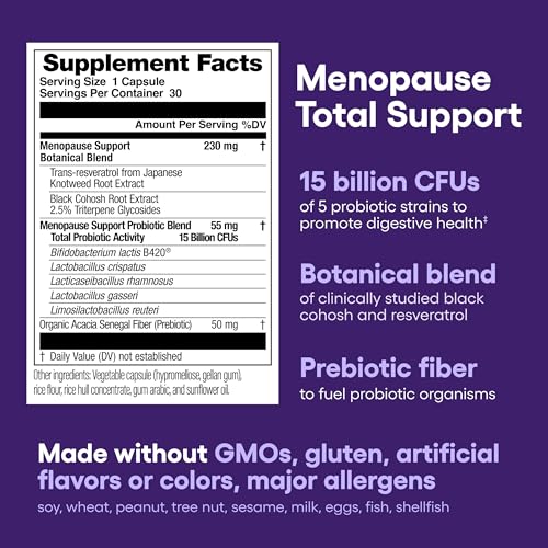 Physician's CHOICE Menopause Probiotic Supplement for Women - Supports Hormone Balance, Hot Flashes, Night Sweats, Weight Management