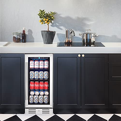 Kalamera 15 inch beverage cooler Built-in and Freestanding with Stainless Steel KRC-96BV154BV210508