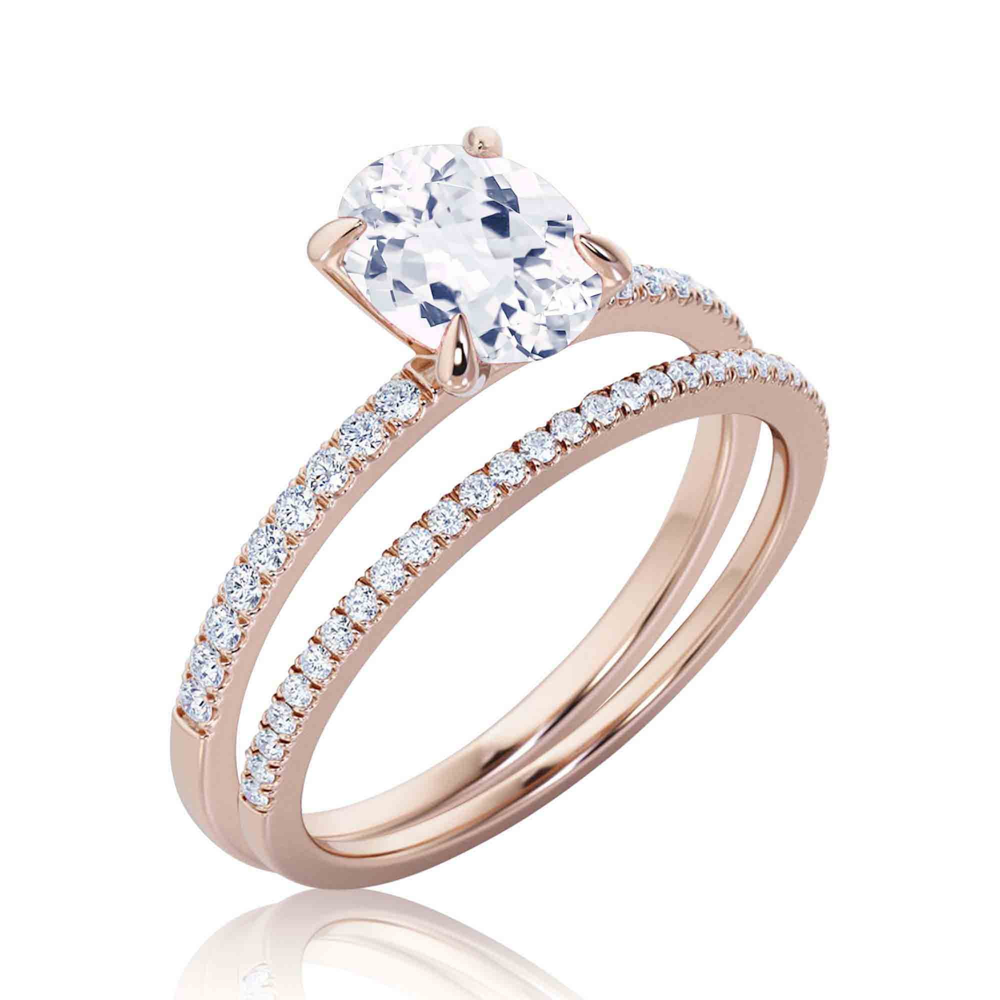 Sirprisingly Gift Minimalist 2.00 Carat Oval Diamond Moissanite Engagement Ring, Classic Wedding Ring