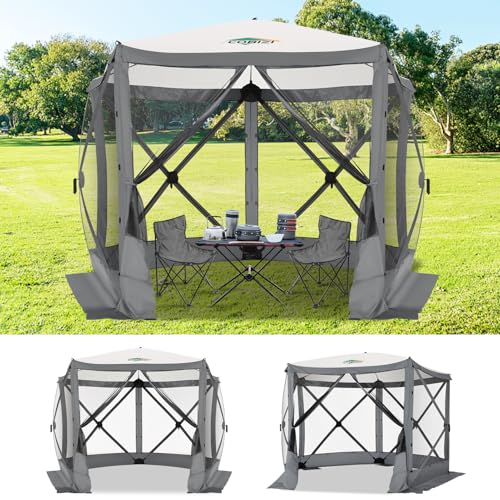 COBIZI 12x12ft Pop up Gazebo Screen Tent Screen House for Camping, Camping Outdoor Screened Gazebo, Canopy Tent