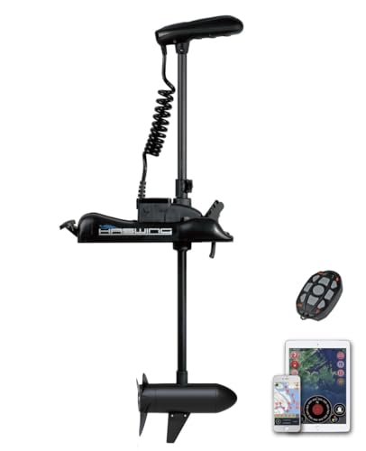 HASWING Electric Trolling Motor – 24V 60" 80lbs Cayman GPS Shaft Bow Mount One-Way Stepless Speed Fishing Boat Saltwater Freshwater