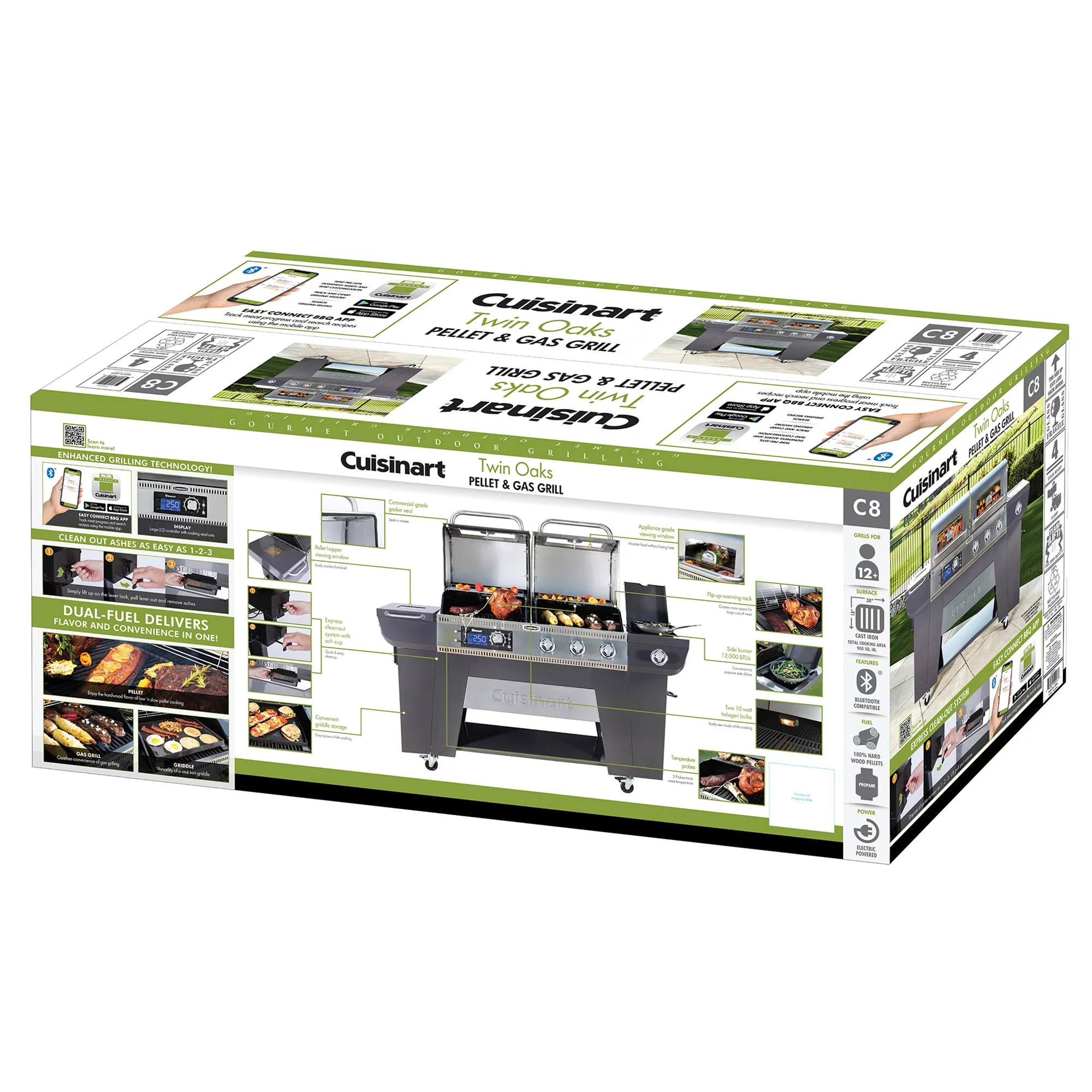 Cuisinart Twin Oaks Dual Function Pellet and Propane Gas Grill - Radiant Selections