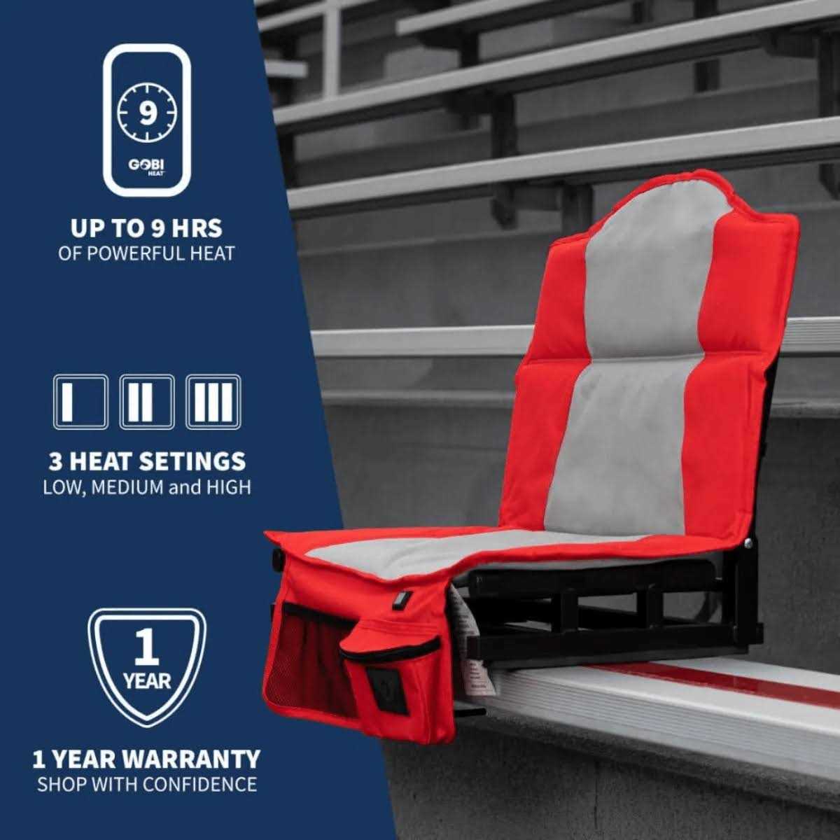 Gobi Heat Vantage Heated Stadium Seat - Sports Supplies Online Store