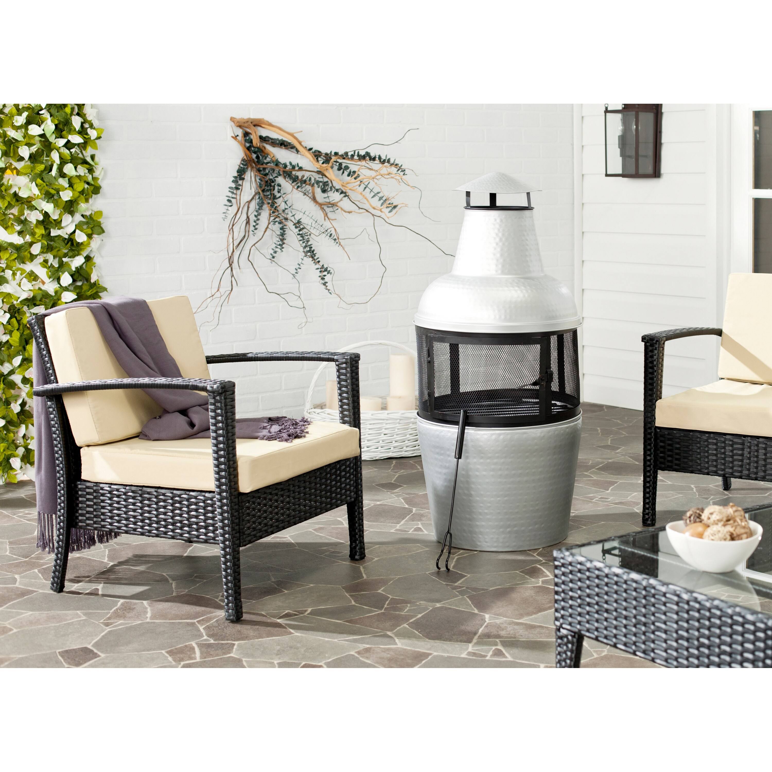 Safavieh Cartagena Chiminea - Silver Black