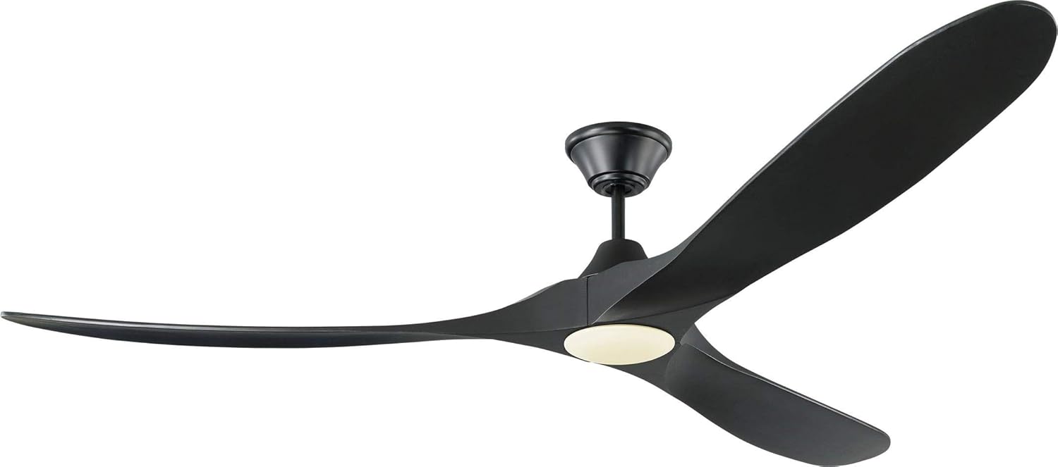 Monte Carlo 3MAVR60BKD Maverick Modern Energy Star 60 Ceiling Fan with LED Light and Hand Remote Control, 3 Balsa Wood Blades, Matte Black