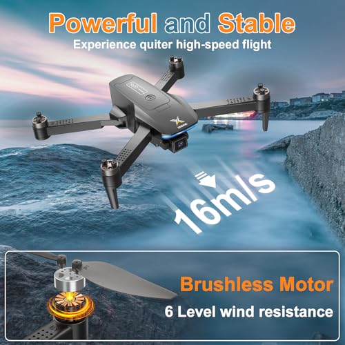 GPS Drones with Camera for Adults 4K, Brushless Motor FPV RC Quadcopter with Auto Return, Follow Me, Headless Mode, 50 Mins Long Flight