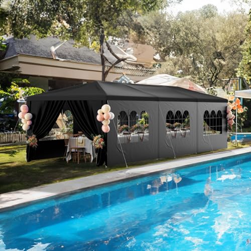 Outdoor Party Tent 10x30 Black Tents for Parties