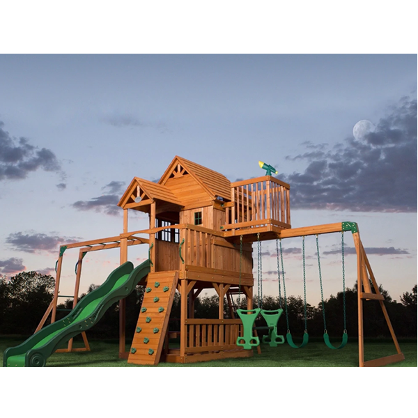 Backyard Discovery Skyfort II All Cedar Swingset &ndash; Kids &ndash; Swing Set