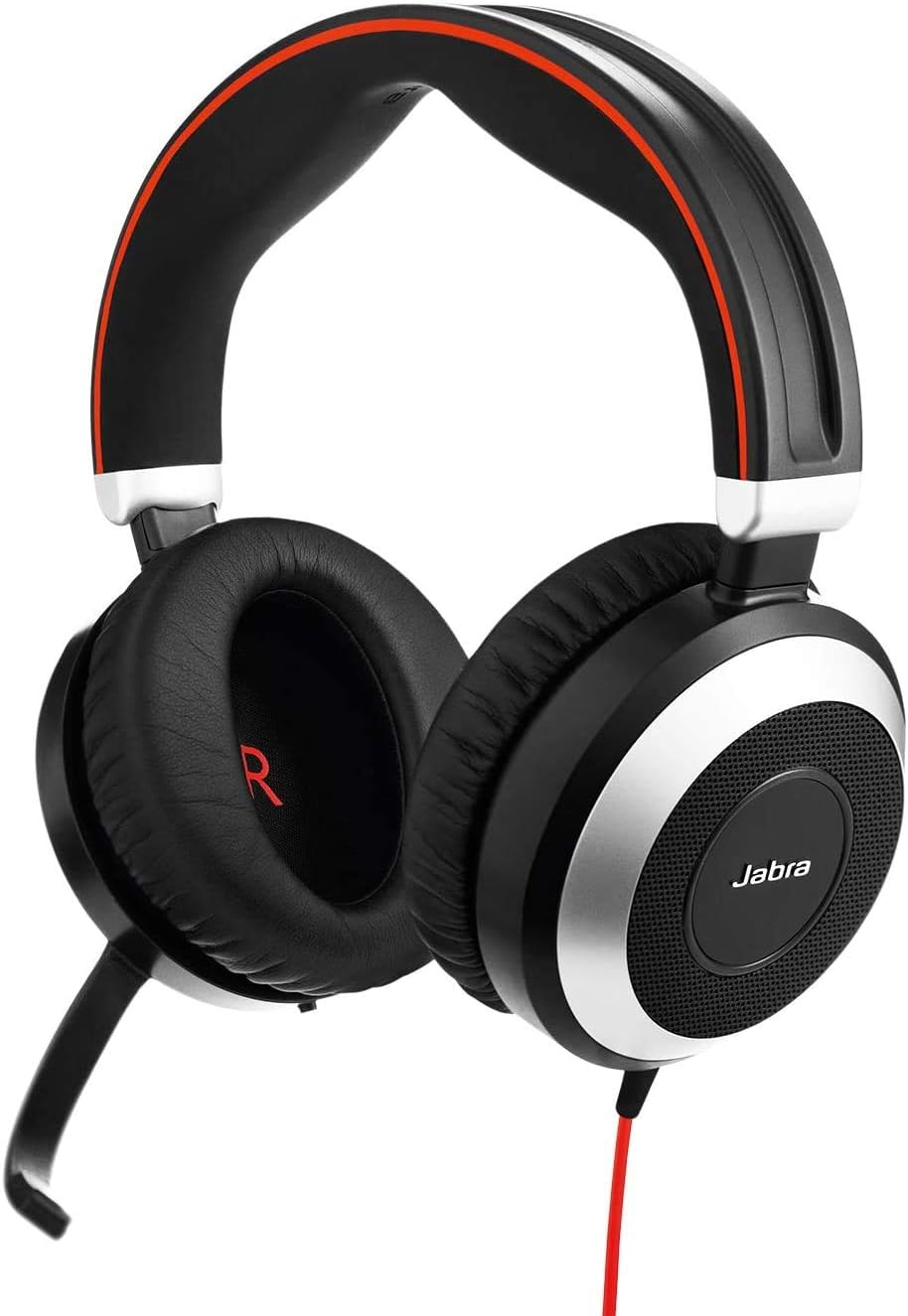 Jabra Evolve 80 UC Wired Headset Professional Telephone Headphones with Unrivalled Noise Cancellation for Calls and Music