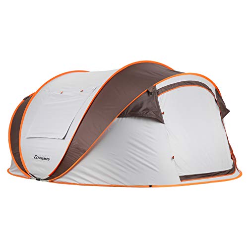 EchoSmile Camping Instant Pop Up Tent, 2/4/6/8/10 Person, Water Resistant Dome, Easy Setup for Camping Hiking and Outdoor, Portable with Carry Bag