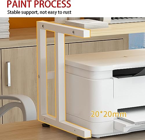 Desktop Printer Stand Printer Stand with Wheels, Under Desk Printer Stand