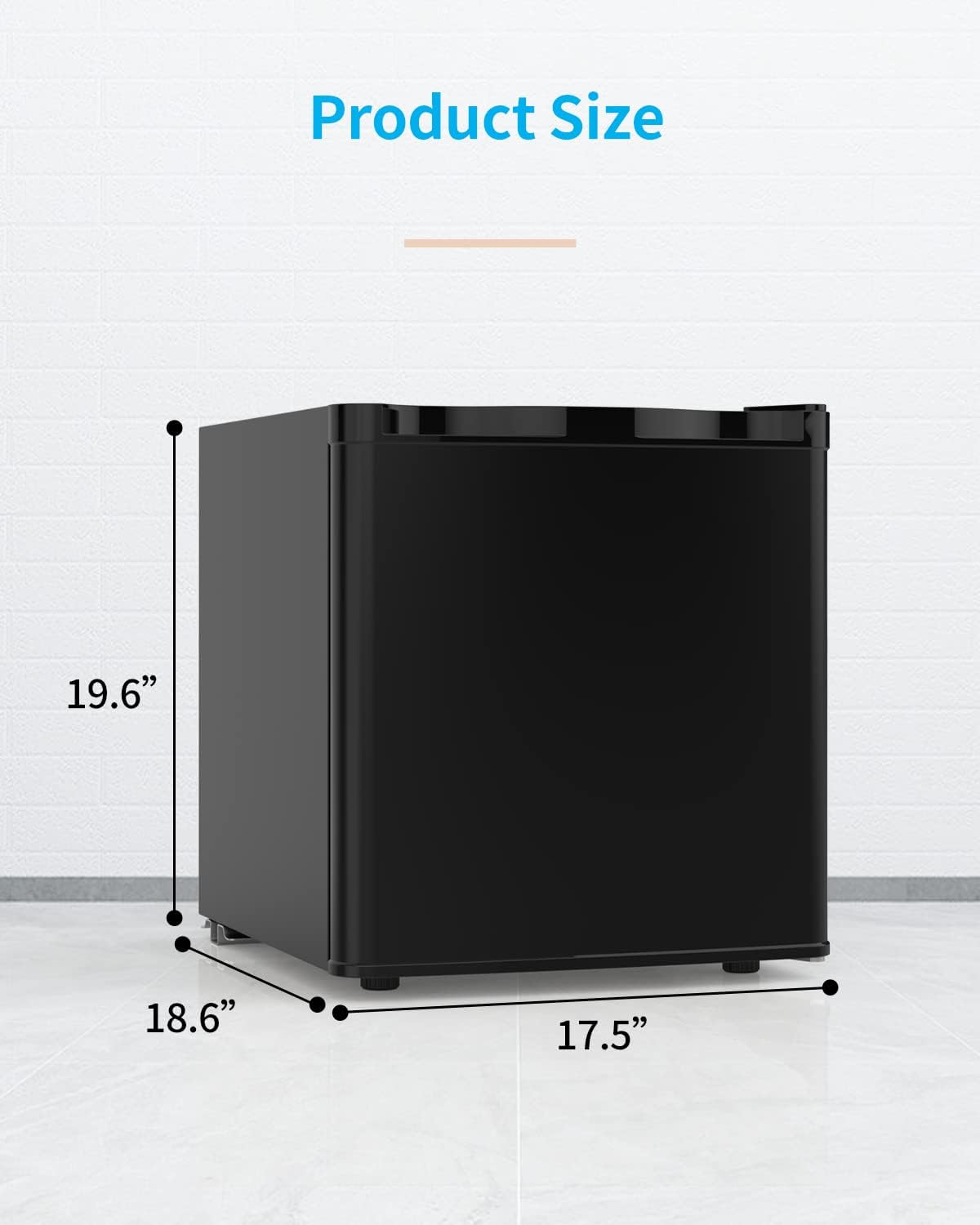 1.1 Cubic Feet Mini Freezer Countertop, Single Door Compact Upright Freezer with Reversible Door, Removable Shelves