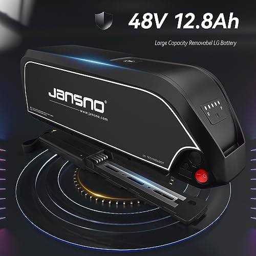 JANSNO Electric Bike for Adults 20 x 4.0 Fat Tire Electric Bicycle with 750W Motor, 48V/14Ah Removable Battery and Dual Shock Absorber