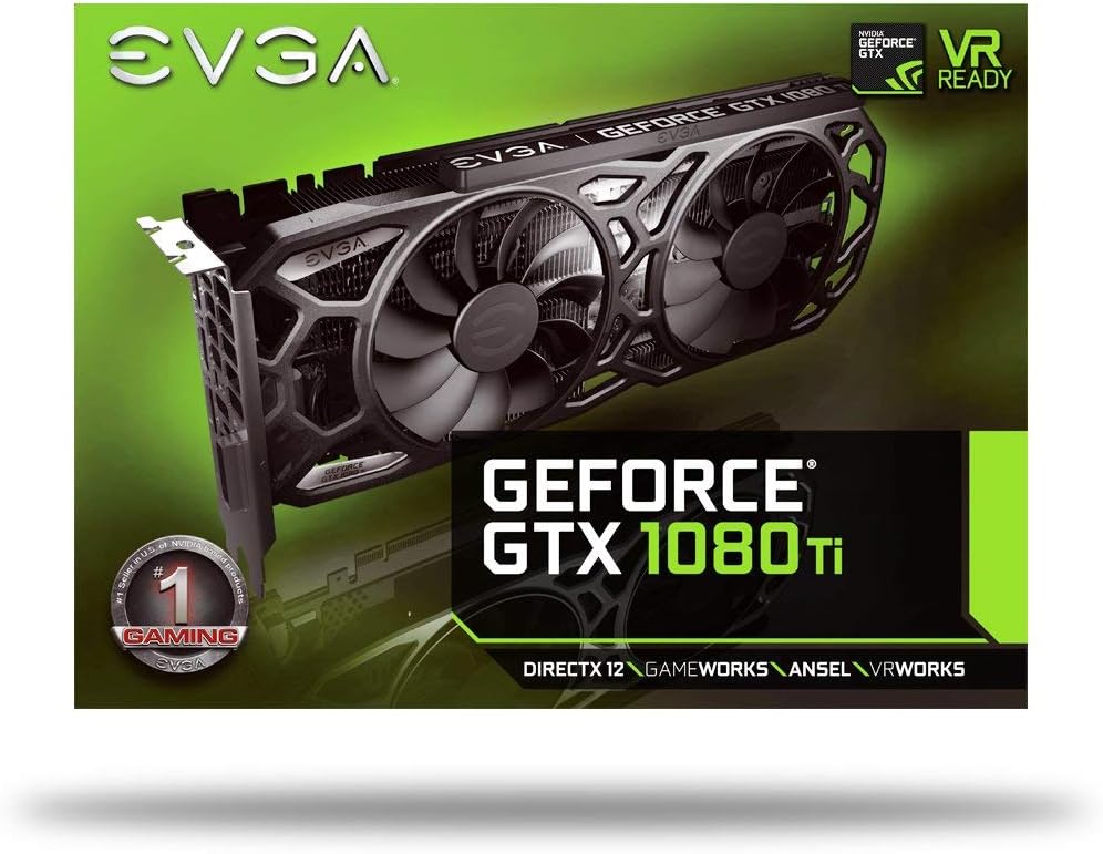 EVGA GeForce GTX 1080 Ti SC Black Edition Gaming, 11GB GDDR5X, iCX Cooler & LED, Optimized Airflow Design