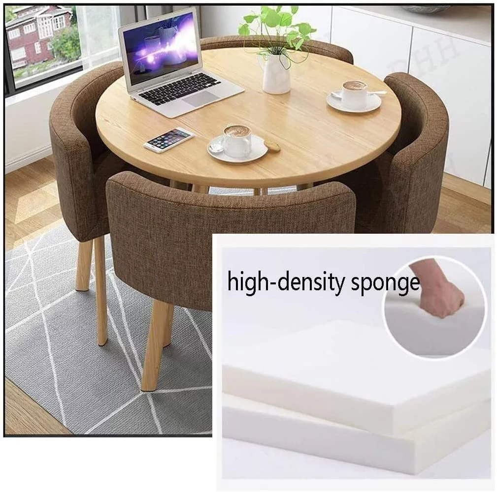fashionable Dining Room Dining Table Set Space-Saving Negotiation Table and Chair Combination Kitchen Small Furniture Sets Hotel Office Seat Metal